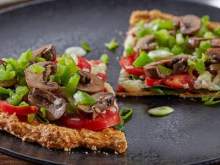 Healthy Chicken Crust Veggie Pizza Recipe